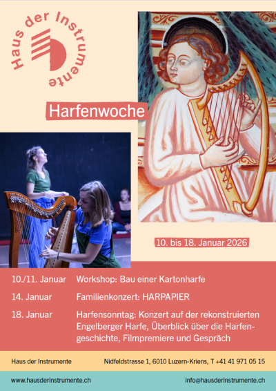 Harfenwoche vom 10. bis 18. Januar 2026